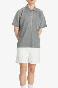 <b>Mens</b> White Cotton Oxford <b>Shorts</b> Elastic Waist Casual Breathable Solid Color <b>Woven</b> Fabric Mid Rise <b>Short</b> Length - Product Image 4