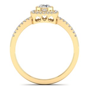 REYES คุณภาพสูงรูปทรงกลม 0.42 กะรัตมอยซาไนต์แหวนผู้หญิงต้นฉบับ 925 เงินสเตอร์ลิงของขวัญหมั้นเครื่องประดับชั้นดี - Product Image 4