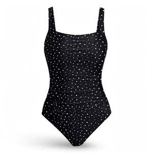 Maillot de bain une pièce extensible pour femme, style dos nu, avec découpes, pour l'été, la plage et la piscine - Product Image 1