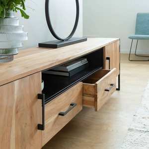 Mueble para TV Vandana Mira Arista en madera de acacia y metal - Product Image 2