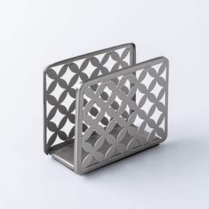 Porte-mouchoirs en métal forgé antique fait main, distributeur de serviettes en papier sur pied pour comptoirs de cuisine - Product Image 5