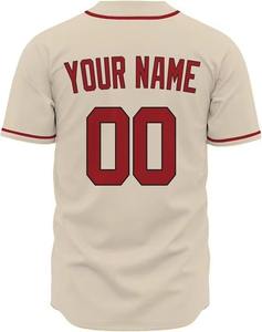 Uniformes Deportivos al por Mayor, Uniformes de Béisbol Personalizados con Bordado, Diseño Personalizado, Estilo con Botones, Cuello en V, Transpirables, 100% para Hombre Adulto - Product Image 4