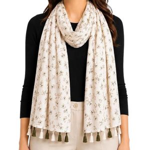 floral printed cotton stoles/<b>scarf</b>/<b>scarves</b> for women, pure soft cotton for summer - Product Image 2