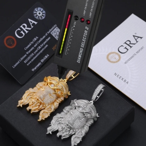 Colgante de Cabeza de Jesús de Plata 925 con Moissanita, Colgante de Señor Jesús con Moissanita, Colgante de Cabeza de Cristo con Moissanita, Joyería Cristiana Elegante - Product Image 4