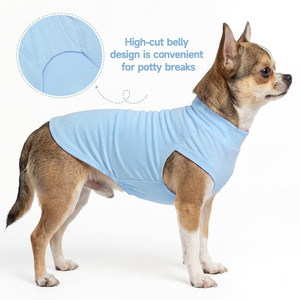 Camiseta Lisa para Mascotas al por Mayor, Chaleco de Algodón Suave para Perros, Ropa Flexible para Cachorros, Ropa Ligera para Gatos para Uso Diario - Product Image 2