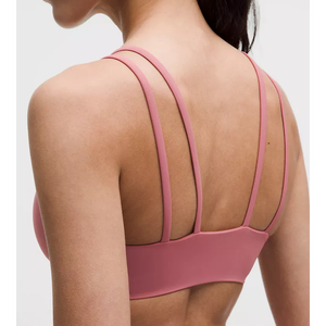 Ensemble de yoga rose sans couture pour femme, pantalon mi-taille longueur cheville, soutien-gorge de sport convertible à col rond, tenue d'entraînement 2 pièces - Product Image 6