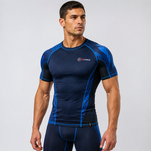 High Quality Lightweight Rash guard <b>for</b> <b>Men</b> Latest Short Sleeves Gym <b>Shirt</b> with Plain <b>Compression</b> Boys Short Sleeve Rush Guards - Product Image 1