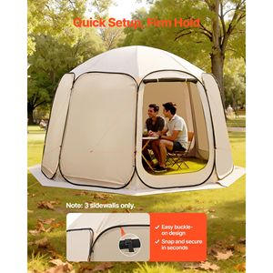 Telo Parasole Oxford 300D Argentato 12 x 11 piedi, Tenda Schermo 5.51 x 4.59 piedi, Protezione Solare per Ripari - Product Image 5