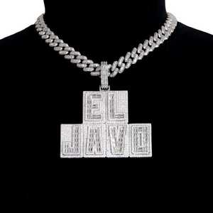 Colgante con Letra Personalizada, Estilo Hip Hop, Corte Brillante Redondo, Moissanita, Plata 925, Rodio y Chapado en Oro de 18K, Joyería Unisex para Fiestas - Product Image 1