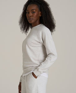 Sudadera Oversize de Felpa 100% Algodón con Hombros Caídos Estilo Americano para Mujer, Cuello Personalizado, Alta Calidad, Primavera/Invierno, Color Liso - Product Image 3