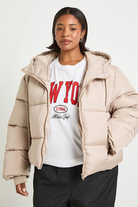 Manteau d'hiver matelassé pour femme en toile tricotée respirante avec logo personnalisé OEM, design bulle - Product Image 4