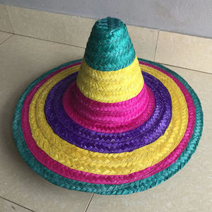 หมวกทรงโบฮีเมียนสไตล์เม็กซิกัน ทำจากฟาง เหมาะสำหรับงานปาร์ตี้ งานแต่งงาน ใช้ได้ทุกวัน เป็นเครื่องประดับฤดูร้อน สไตล์คาวบอย ป่าตะวันตก โจร  ชุดแฟนซี - Product Image 1