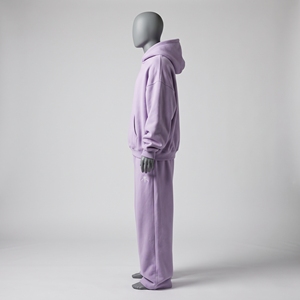 Lavender Oversized Sweatsuit Men Women White Varsity Letter <b>Hoodie</b> Wide Straight Sweatpants Lilac <b>Hoodie</b> Pants Set Unisex <b>Fleece</b> - Product Image 5