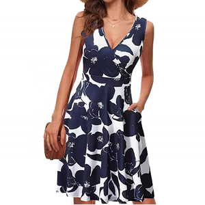 ชุดเดรสแขนกุดเซ็กซี่สำหรับผู้หญิงชุดเดรสแขนกุดเปิดไหล่บางยาวถึงพื้นแบบลำลองสำหรับฤดูร้อน - Product Image 4