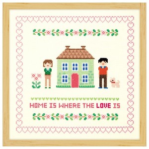 Usine bricolage Home Sweet Home Kit de point de croix Style européen avec dessins animés fleurs animaux fées conception de paysage nautique - Product Image 2