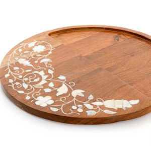 Ramadan Eid ของขวัญสี่เหลี่ยมถาดไม้อาคาเซียฝังมุกแม่ทำด้วยมือคุณภาพสูงช็อคโกแลตของหวานที่บ้านและโรงแรม - Product Image 2