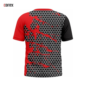 Chemise de sport respirante en jersey de sublimation formel à col rond en tricot uni de haute qualité - Product Image 5