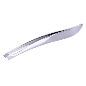 Pince à épiler professionnelle en acier inoxydable pour sourcils, 1 pièce, argentée, outils de beauté et de maquillage pour femmes - Product Image 1