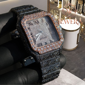 High Quality Stainless Steel Hip Hop Moissanite Diamond Watch for Men Luxury Jewelry Watch for Business and Casual Outfits - Product Image 4