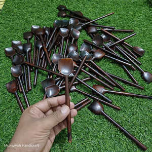 ช้อนไม้สีน้ำตาลเข้มช้อนตักชากาแฟอุปกรณ์ทำอาหารในครัว - Product Image 5