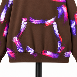 Sudadera con Capucha Oversize Rosa Transpirable de 400g con Cremallera, Estilo Urbano, de Felpa Francesa, con Bolsillo y Bordado de Lentejuelas, Marca Personalizada, Unisex - Product Image 3