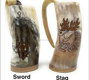 Tapa a prueba de fugas de alta tendencia, taza de café con aislamiento al vacío, taza de cuerno vikingo con asa y taza corta con abrebotellas - Product Image 2