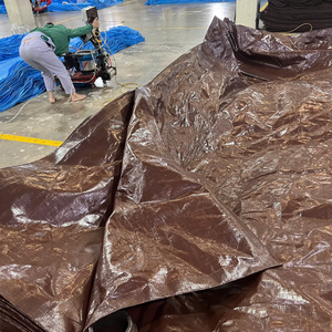 Bâche en PE marron, haute résistance, grande capacité, matériau très durable, avec options de couleur et de taille personnalisées pour l'industrie - Product Image 5