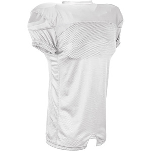 Maillot de football américain blanc à col en V et manches courtes, en maille respirante, pour homme adulte, coupe classique, pull-over - Product Image 2