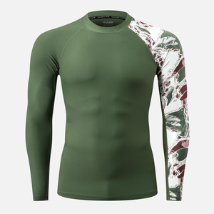 Custom Made Mens Long Sleeve Rashguard UV Protection Sublimation Swim Training <b>Shirt</b> Wholesale Factory OEM Wholesale - Product Image 3