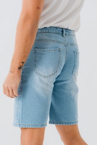 Loose Fit Straight Soft Breathable Men Denim Straight Anti Wrinkle Jeans Shorts Manufacturer Casual Street Wear Men Denim Shorts - Product Image 5