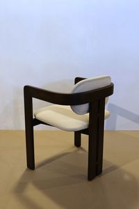 Chaise de salle à manger contemporaine moderne en teck massif avec rembourrage en polyester Modèle CHA42 - Product Image 3