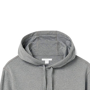 TRACK SPORTS <b>Men's</b> Oversized <b>Grey</b> <b>Zip</b>-Up <b>Hoodie</b> with Kangaroo Pocket Drawstring Casual French Terry Cotton Eco-Friendly - Product Image 3