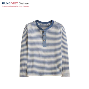 T-shirt Boxy longueur hanche avec manches longues fabriqué au Viet Nam Tissu tricoté en mousse moka - Product Image 3