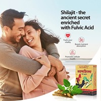 Capsules Patanjali Ashvashila, extrait pur de Shilajit et d'Ashwagandha, complément alimentaire à base de plantes pour le bien-être masculin