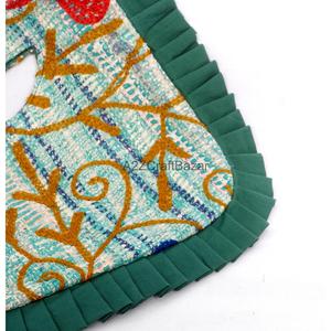 Bolso de Mano Kantha Hecho a Mano, Vintage, Multicolor, 100% Algodón, para Mujer, con Cierre Magnético, Bordado Floral - Product Image 6