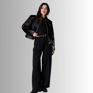Blouson Bomber Unisexe en Cuir Imprimé Vache, Col Montant, Fermeture Éclair, Longueur Standard, Style Hiver Décontracté, Matière Épaisse, Coupe-Vent - Product Image 3