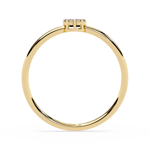 Anillo de Compromiso Clásico de Oro Amarillo de 14k con Diamante de Corte Brillante Redondo para Mujer - Product Image 4