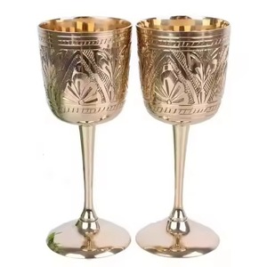Premium Classic Metal <b>Goblet</b> Brass/Copper <b>Wine</b> Chalice 301-450ml for Bar Restaurant Home Party Wedding Decoration - Product Image 6