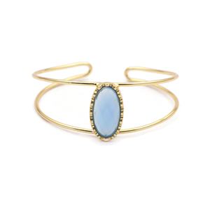 Ajustable púrpura amatista piedra preciosa brazalete pulsera diseñador bordes largo ovalado joyería - Product Image 4