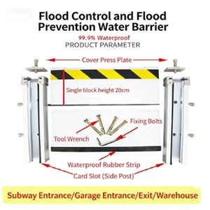 Panneau de protection contre les inondations, taille personnalisée, porte de garage, barrière anti-inondation en acier inoxydable, alliage d'aluminium - Product Image 1