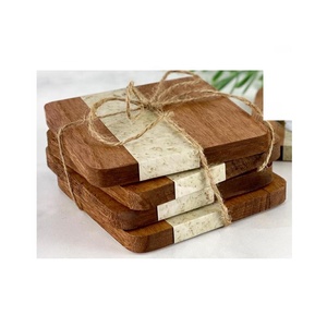 Posavasos de mármol y madera con diseño de alta calidad, Juego de 4 posavasos para café, bebida, té, mesa de comedor, posavasos moderno para decoración del hogar - Product Image 6