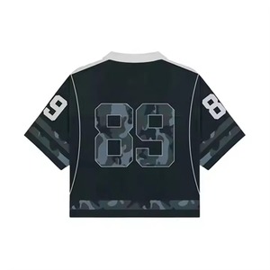 Nouveau Tissu en Maille 100% Polyester Respirant, Anti-humidité et Séchage Rapide, Col en V, Manches Courtes, Grande Taille, avec Motifs Multiples Personnalisés sur le Devant - Product Image 5