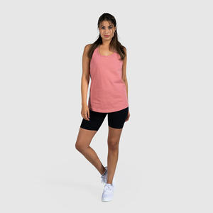 Women's Solid Color Breathable Knitted Tank <b>Top</b> Scoop Neck Front Logo Casual Green Sleeveless - Product Image 2