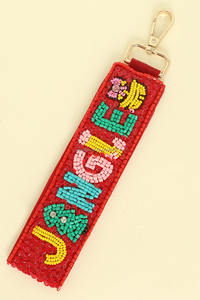 พวงกุญแจตัวอักษรสีสันสดใสทำมือพร้อมข้อความอ้างอิงติดกระเป๋าพวงกุญแจลูกปัดดีไอวายกระเป๋าเครื่องประดับกระเป๋า - Product Image 6