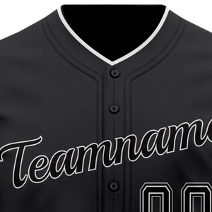 Camiseta Deportiva Negra de Béisbol, Manga Corta, con Botones, Uniforme Deportivo, Transpirable, de Poliéster, para Entrenamiento en Equipo - Product Image 5