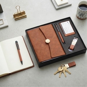 Aurelux RE051 Premium PU Leather A5 Multicolor Executive <b>Diary</b> Gift Set <b>with</b> Pen Card Holder Office Use Custom Logo - Product Image 1