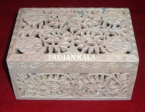 Piedra de Esteatita natural exclusiva y de alta calidad con forma rectangular con cajas de joyería talladas a mano pulidas lisas al mejor precio bajo - Product Image 6