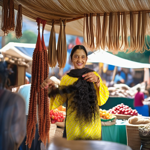 Vente en gros de paquets de cheveux indiens vierges 100% textures naturelles non traités doublement étirés frisés Aucune perte de cheveux humains au temple - Product Image 1