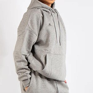 <b>Women</b> Oversized Solid Color <b>Fleece</b> Pullover Sweatshirt <b>Joggers</b> Set Cotton Tracksuit Casual Winter Wear Loose Fit Trousers - Product Image 3