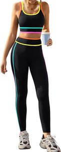 Wholesale Seamless Yoga Set 2 Piece Women Gym Fitness Clothing High Waist <b>Leggings</b> Sports Bra Custom Logo Workout Activewear - Product Image 6